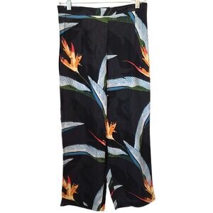 Guy Harvey Bluewater Silk Tropical Cropped Flowey Cruise Pants Size Large